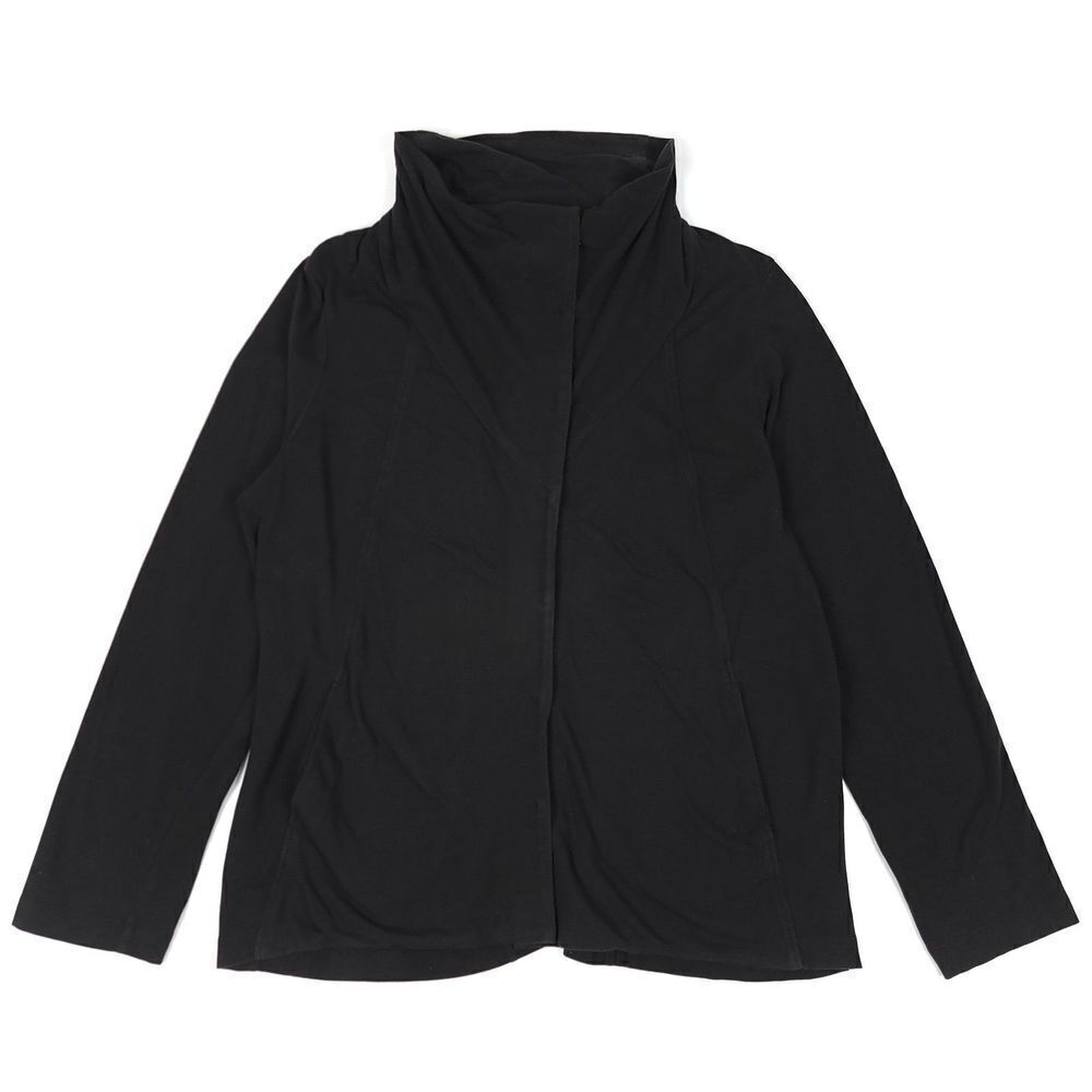 EILEEN FISHER WOMAN Organic Cotton Cowl Draped Knit Jacket Minimal Plus Size 1X